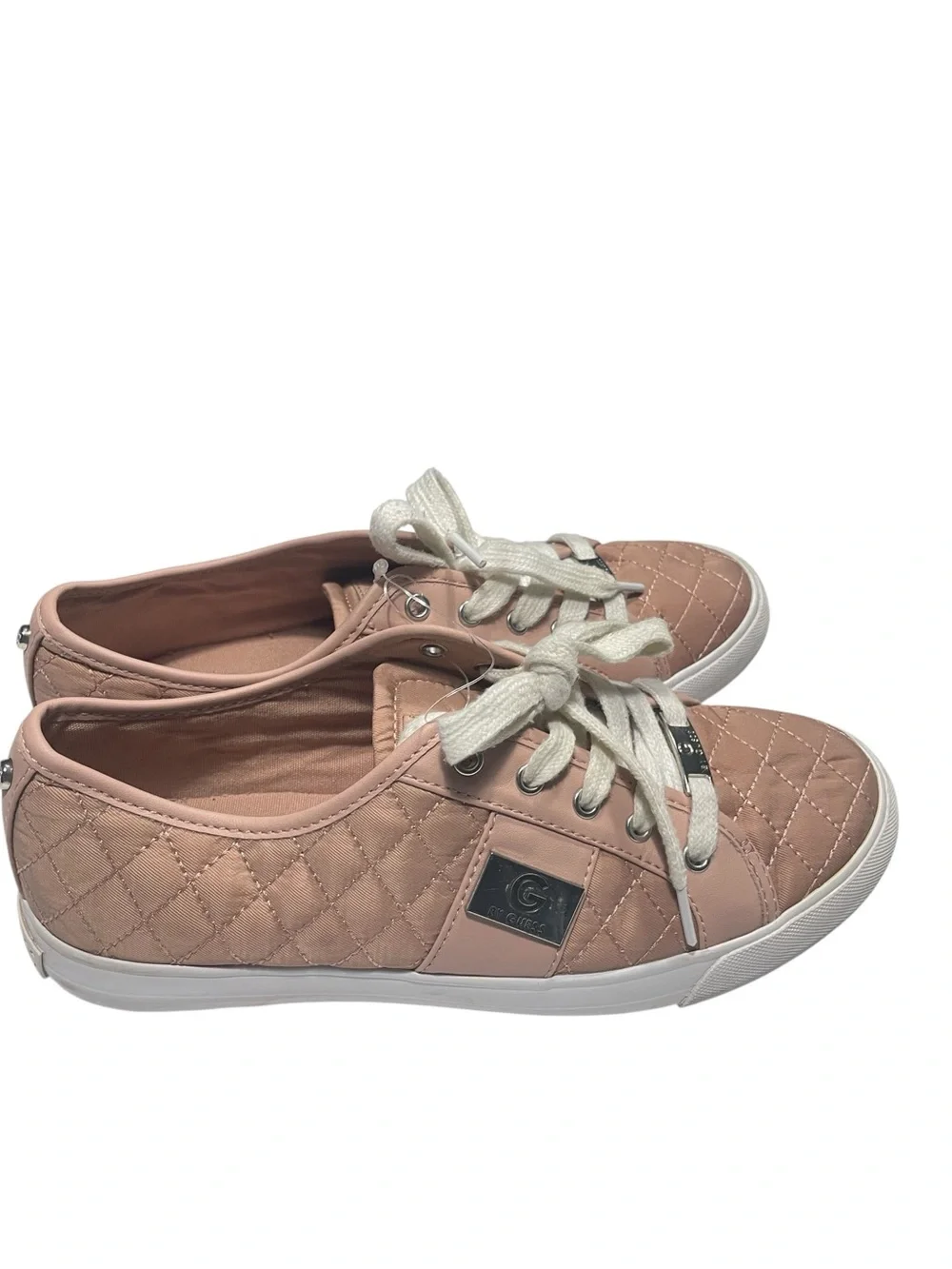 GUESS G Backer Z Quilted Blush Quilted Lace-Up Sneaker size 9M
